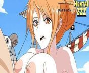 ONE PIECE NAMI GIVES LUFFY A TITJOB from one piece nami and sanji crazy