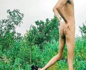 Indian men walk nude in forest outdoor tall and big ass huge cum from indian men gay sex