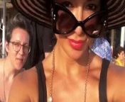 Nicole Scherzinger selfie in Capri, Italy from nude selfie in front of