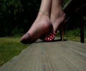 Pretty Toes & Hose 2 with Polk a dot Heels from xxx ihfess polk