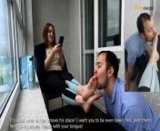 After training his mistress, the guy cleans up her feet... from guy sucks his wifes feet