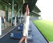Japanese MILF golf date and love love at love hotel from busty asian wife golf