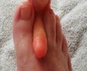 Deformed foot get fucked dildo footjob handicap disability from deformed body woman