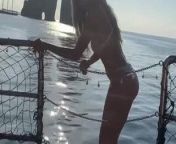 Heidi Klum on a boat from heidi in swimsuit