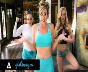 GIRLSWAY - Stacked Slutty Blonde Fucks The Yoga Trainer Abigail Mac Then Another One Right After from my yoga trainer fuck me hard when teaching yoga at my home