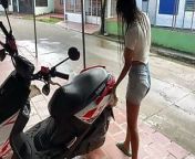 I fuck my sexy neighbor when she was washing her motorcycle from aunty washing clothes boobs