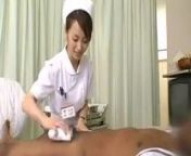 Asian nurses drain black cock from cfnm medical