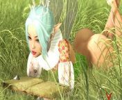 A sexy young fairy gets fucked hard by big orcks outdoor from orchi