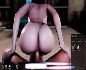 D-Sim - Reverse Cowgirl Preview from 3d cartoon sim
