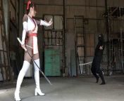 Ninjas torture the poor girl with a sex toy and finger tease from ninja girl torture