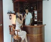 I wait for the client in my bar and she drinks and I fuck her from hot girl fucking client in hotel mms
