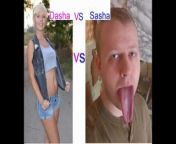 Dasha VS Sasha cum on tongue russian from sasha cum