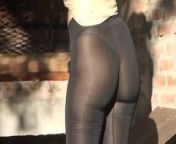 showing her sexy big ass in black see through leggings from black big ass latin show pussy hide camera