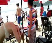 foregin women enjoying in goa from goa beach nipple
