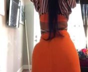 Ghetto Barbie twerking in Orange Skirt from ghetto barbie thot