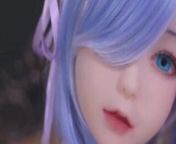 Re Zero Rem TPE Silicone Sex Dolls Cosplay Fucking anime from all vedioes sit