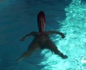 Annadevot - Naked swim in the pool from naked swim