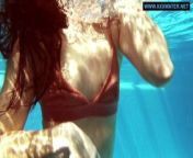 Kittina Ivory hot naked swimming in the pool from hot naked video
