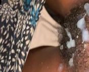 Cum shot on black granny hairy pussy from african granny hairy pussy