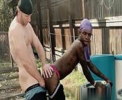 BWC banging black twink outside from twink ouside