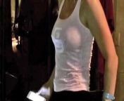 Kaley Cuoco dancing in see-through top from dancing in see through top