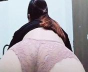 Sexy Mexican MILF secretary with a big butt takes off her uniform at the office and shows her big ass from sexy latina take off her swimsuit to show her fully naked body on tiktok with big boobs