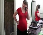 Looking on my 6 and a half months pregnant stepdaughter from aanteya six video my