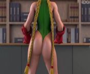 Cammy and Juri from Street Fighter have fun between 2 fights from street fighter