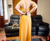 Stunning Saree Striptease - Indian Wife Undressing Her Clothes and Plays on Cam from isha chanel hot navel press