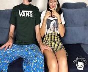Step Brother Touches Step Sister's Tits! But She Didn't Expect That He Has Such a Big Dick To Suck! Facial Cumshot from brother tourcher sister xxx video download