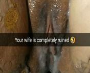 Your wife become ruined fuckmeat slutfor free creampies! from ruined pussy