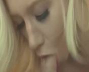 Slutty hot teen sucks dick and gets covered in cum from sane leyone sexww