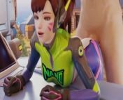 Dva Nano Doggystyle Overwatch Animation 3D with Sound from nanto