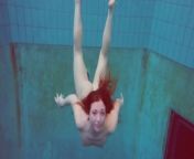 Half euro babe taking swimming classes in public pool from bulbul kumkum