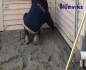 Construction Worker Fucks Housewife Raw Dog Buck Naked After Finishing Up Her Back Patio from masturbation at construction site infront of girl