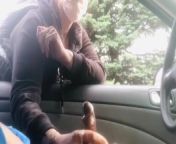BBC Dick Flash! Stroking in Car during Quarantine gets Caught! from sipr