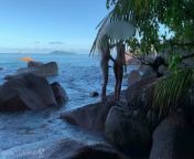 spying a nude honeymoon couple - sex on public beach in paradise from valeria lukyanova nude xxni pary