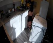 Horny wife seduces plumber in the kitchen while husband at work from nighty sex