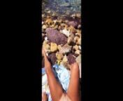 Jerking Off in Public and Cumshot on a Nudist Girl at the Beach. Huge Load on big tits and body. POV from www xbd il actress nudist pooja picture