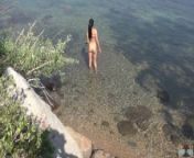 Candid Beach Voyeur (Clear Water Bikini Babe) from nude nature sunbath lake voyeur