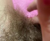 Pulsating clitoris orgasm close up masturbation and grool play with hairy pussy from koylu