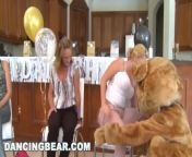 DANCING BEAR - Horny Sluts Slurping Wiener At Insane CFNM Party! from angolanas putas nua festas