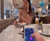 My friend makes me orgasm so hard in a cafe by using remote control toy - Lust 2 from making mysore cumin public