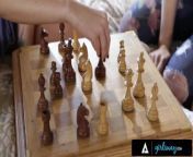 GIRLSWAY Naturally Stacked Lana Rhoades And August Ames Ride Each Other&apos;s Face During Chess Game from am mar