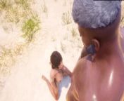Mature Man fucks Slut on the beach from sex demon 3d
