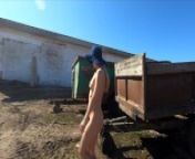 Russian naked girl walks on a farm from purenudism nudism naturist nudist family