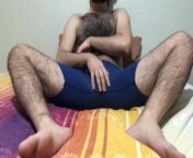 Sexy hairy man bulge dick ball slip boxer massage and feet ASMR from massage penis gay