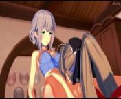 Isuzu Sento and Muse lick each other's pussies on the bed - Amagi Brilliant Park Hentai. from amagi brilliant park