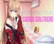 Spanking Your Gamer Girlfriend For Raging (English ASMR) (Sound Porn) from skadisam