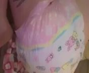 Secret diaper girl fills diaper and has screaming orgasm from diaper girls
